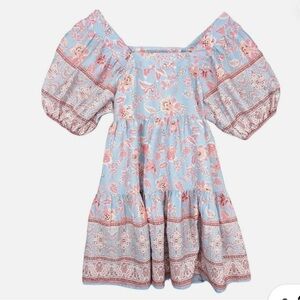 Band of the Free Floral Boho Puff Sleeve Babydoll Mini Dress Sz: XS